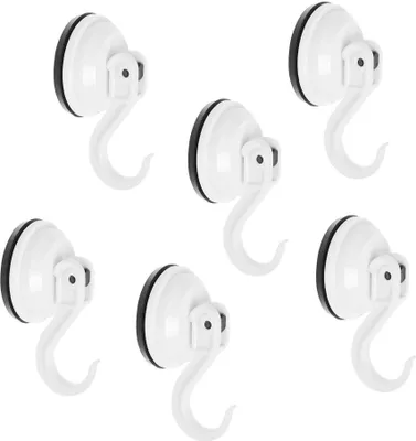 Produktbild von Set mit 6 Kunststoff-Saugnäpfen (klein: 3,5 cm Durchmesser, schwarz-weiß)