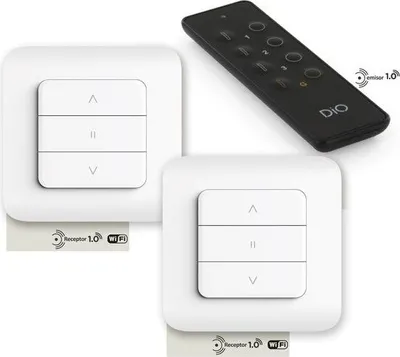 Produktbild von Rollladenschalter-Set verbunden weißDIO