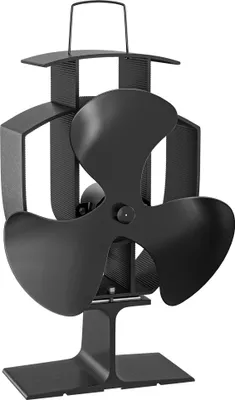 Image de Wiltec Ventilateur de poêle à bois – 3 Pales – 1100 tr/min – 50-300 °C – Autoalimentation thermique par Chaleur Sans courant – Distribution homogène de chaleur de cheminée
