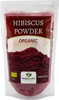 Produktbild von Hibiskusblattpulver, Hibiskuspulver Organic, Hibiskus pulver organisch, Vitamin C und organische Säuren Haare, Keine Zusatzstoffe oder Konservierungsstoffe 250G