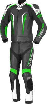Produktbild von Büse Tormo Damen 2-Teiler Motorrad Lederkombi, schwarz/grün, 54