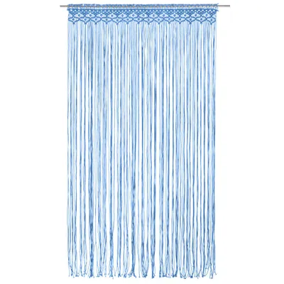 Produktbild von vidaXL Makramee Vorhang Blau 140x240 cm Baumwolle