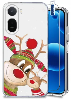 Produktbild von Hülle für das Xiaomi Redmi A7 Pro – Weihnachtsmotive, verstärkte, durchsichtige Hülle aus Glas