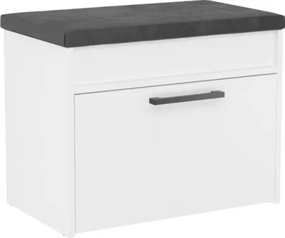 Produktbild von Topeshop PARMA MINI BIEL, Geschlossen, Weiß, Partikelbord, 1 Regale, Holzvenier, 600 mm
