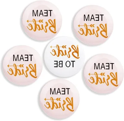 Productafbeelding van Bruids Knopen Set - Bruids Badge - Feest Decoratie - Stevig Metaal - 6 Stuks - Roze Goud