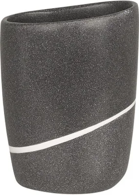 Produktbild von Spirella Zahnputzbecher Zahnbürstenhalter "Etna" 9,5 x 7 x 12,5 cm Steinoptik - Grau