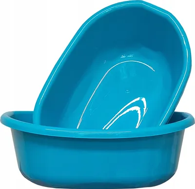 Produktbild von Ovale Schüssel 12L mit Griffen, Kunststoff, türkis, POLNISCHES PRODUKT