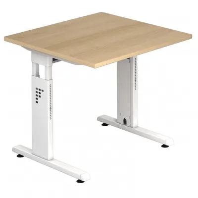 Produktbild von MEGA 8 W - 80 x 80 höhenverstellbar Eiche/Weiß