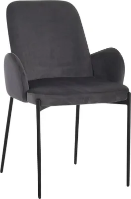 Obrázok produktu pre Stolička Noemi z tmavosivého zamatu