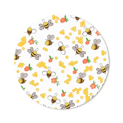 Produktbild von MuchoWow® Mauspad Mousepad Honig - Biene - Blumen - Frühling 20x20 cm - Mousepads - Maus Mat - Pad - Mausunterlage - Schreibtischmatte