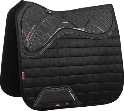 Image de Selle de dressage en silicone LeMieux X-Grip, couleur : noir, taille : L