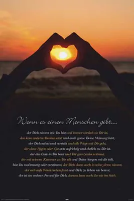 Produktbild von Motivation - Wahrer Freund Sonne - Poster Druck - Größe 61x91,5 cm