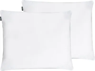 Zdjęcie produktu dla BELIANI Zestaw 2 poduszek bawełnianych puchowych biały 50 x 60 cm średnio miękka prostokątna