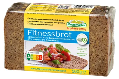 Zdjęcie produktu dla Mestemacher fitness chleb razowy żytnio-owsiany z kiełkami pszenicy 500g