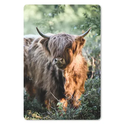 Produktbild von MuchoWow® Mauspad Mousepad Schottische Highlander - Wald - Tiere 18x27 cm - Mousepads - Maus Mat - Pad - Mausunterlage