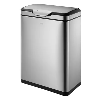 Image de EKO - Poubelle Touch Pro 20+20 litres - Stainless steel Plastic - Mat inox