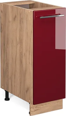 Produktbild von Apothekerschrank Vicco Fame-Line Bordeaux Hochglanz 30 cm ohne Arbeitsplatte, Model 38416