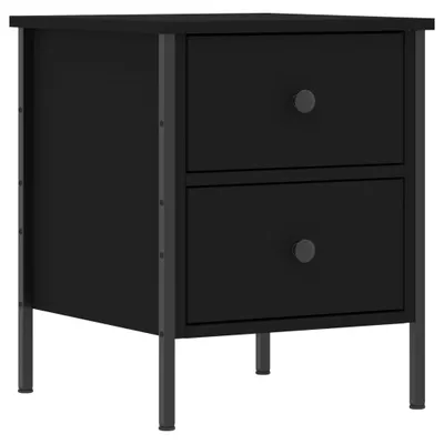 Image de vidaXL Table de nuit noire 40x42x50 cm bois composite