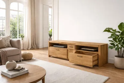 Produktbild von TV-Lowboard 185x58x50 Softclosesystem Fernsehschrank Wildeiche #4240