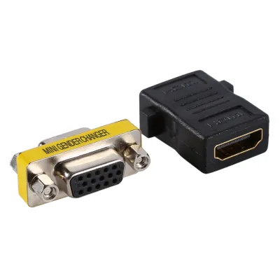 Imagen del producto de 1 Puerto HDMI hembra. 1 Puerto VGA hembra. Toma de pared AV. Conector de vídeo. Placa frontal blanca