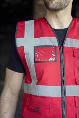 Obrázek produktu pro Korntex KXCMFP | Bezpečnostní vesta Wismar CO² Neutral - barva: červená - velikost: 4XL