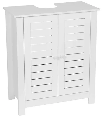 Produktbild von Waschbeckenunterschrank mdf 2 türen 1 regal innen - santorin - Tendance