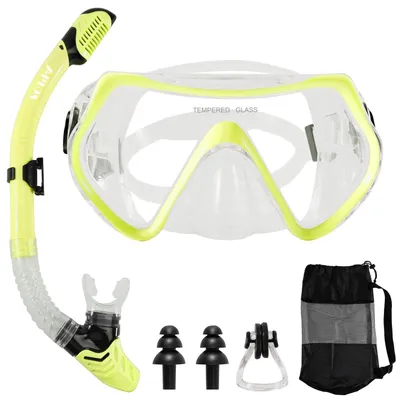 Zdjęcie produktu dla Zestaw do snorkelingu z maską i suchą rurką do nurkowania, przeznaczony dla dorosłych
