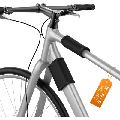 Immagine prodotto di Set di 3 protezioni per telaio di bicicletta, taglie S/M/XL, protezione per telai in carbonio, protezione antigraffio, neoprene da 3 mm