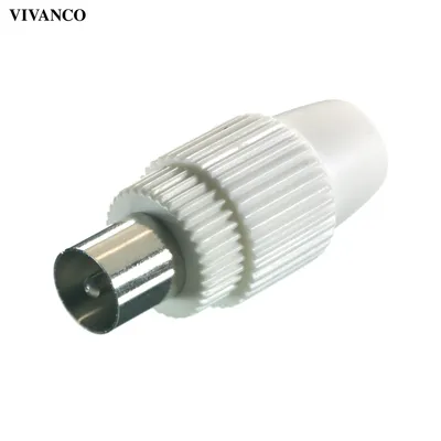 Produktbild von ViVanco™48000, F-Typ, F, Männlich, 75 Ohm, Weiß, Sichtverpackung