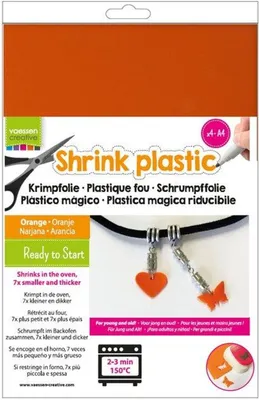 Produktbild von Vaessen Creative | Schrumpffolie A4 Orange 4pcs