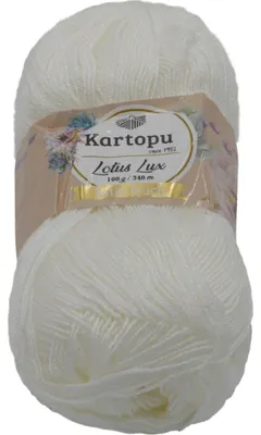 Imagen del producto de Hilo LOTUS LUX - 100 gramos, 340 metros - Blanco