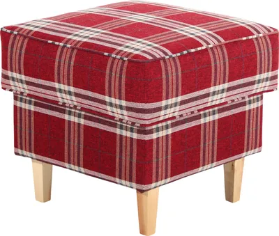 Produktbild von Max Winzer Hocker Lorris - Flachgewebe rot - Maße: 53 x 53 x 45 cm