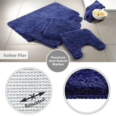 Produktbild von PANA® Badematten Set aus Mikrofaser - versch. Varianten, Größe:45 x 45 cm + 50 x 80 cm + 60 x 100 cm, Farben:Fuchsia