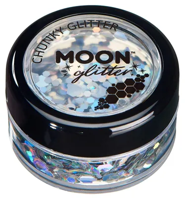 Chunky Glitterflocken 3 g Silber – Dekoglitter