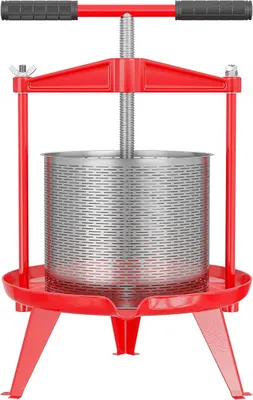 Produktbild von Spindelpresse 14 L Obstpresse aus Edelstahl 66x58x47cm, einfach zu reinigen zum Herstellen von Apfelsaft Obstsaft Beerenpresse Weinpresse