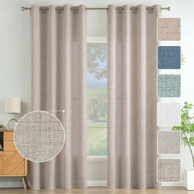 Immagine prodotto di Tende in cotone semitrasparenti, 140x245 cm, 2 pezzi, per soggiorno
