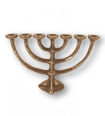 Produktbild von Menora siebenarmiger Leuchter Bronze 20 cm