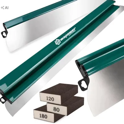 Zdjęcie produktu dla Nóż do gładzi szpachla 100 cm ostrze nierdzewne 0,35 mm MAPOWER