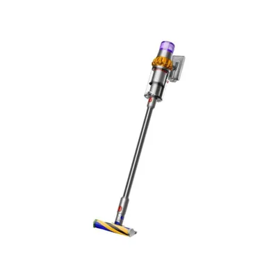 Image de Dyson V15 Detect Absolute 2023, vysavač, 14 cyklonů, 240 AW, filtrace celého přístroje, výdrž až 60 minut, žlutá / šedá