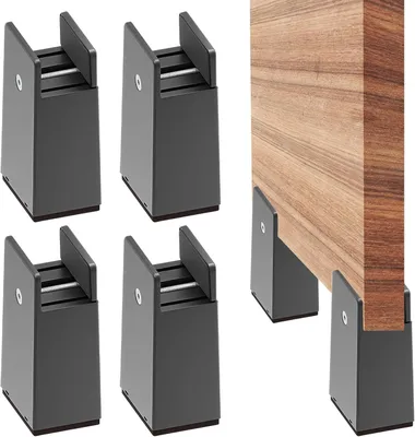 Produktbild von 4 Stück verstellbare Möbelerhöhungen 10 cm für Möbelbeine