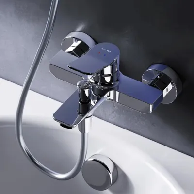 Produktbild von AM.PM Badewannenarmatur Wannenarmatur Chrom Einhebelmischer Wandmontage Bad Badewannen Armaturen