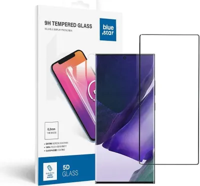 Produktbild von Panzerglas Blue Star 3D - SAM Galaxy Note 20 Ultra (voll klebbar/kofferfreundlich) - schwarz