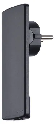 Produktbild von EVOline Plug extraflacher Schukostecker in schwarz mit beweglichem Stecker