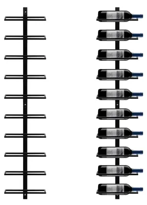 Immagine prodotto di Portabottiglie da parete Yaheetech per 10 bottiglie, portabottiglie in metallo, nero