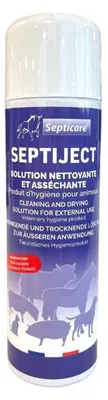 Produktbild von SEPTIJECT Blauspray | Reinigungs- und Trocknungslösung | 500 ml Septiject Spray – Effektive Reinigung und Trocknung für Nutztiere