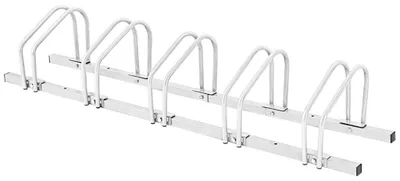 Produktbild von Fahrradständer Standparker Bodenständer Aufstellständer mit 5 Fahrrad Stellplätze Silber