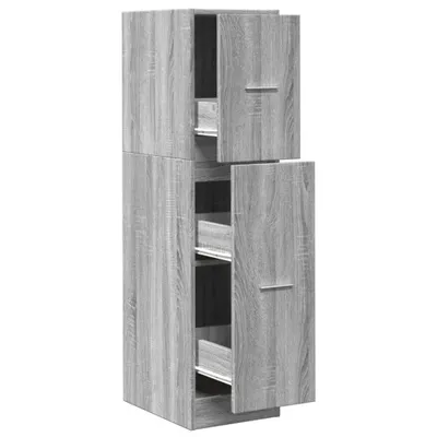 Produktbild von Apothekerschrank Grau Sonoma 30x41x118 cm Holzwerkstoff