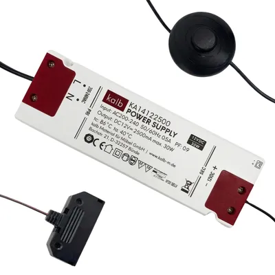 Produktbild von kalb | LED Netzteil 12V mit Schalter Verteiler 30 Watt