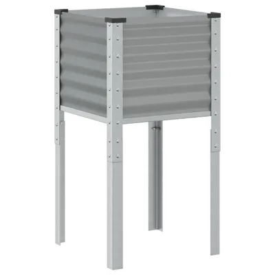 Immagine prodotto di vidaXL Fioriera grigia 45x45x88 cm in acciaio