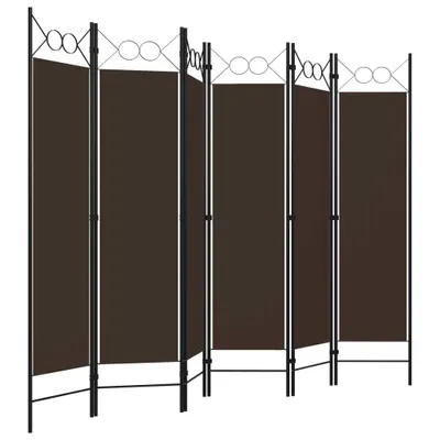 Obrázok produktu pre vidaXL 6-dielna deliaca stena do izby hnedá 240 x 180 cm